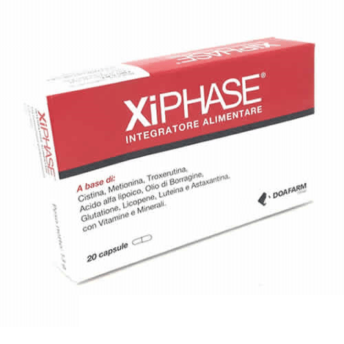 Integratore Xiphase per la pelle, 20 capsule con antiossidanti