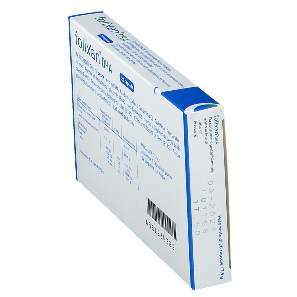 FOLIXAN DHA 20 CAPSULE 16,3 G