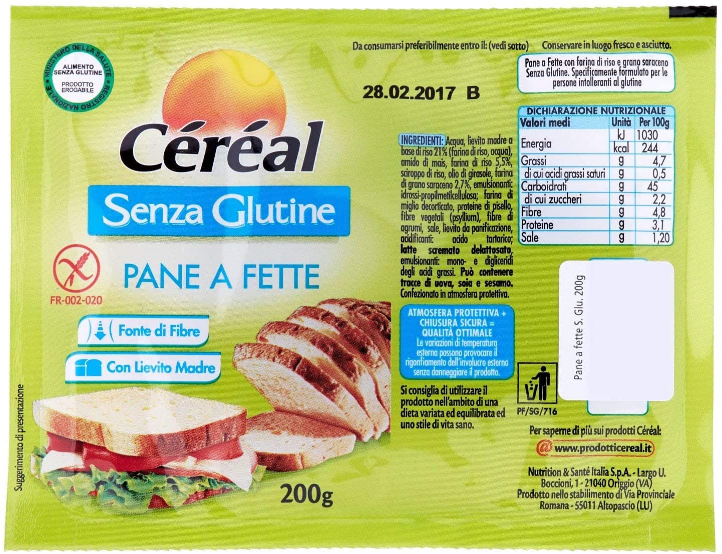 Cereal Pane Fette 200 G