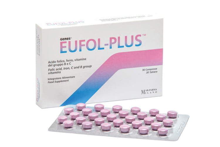 Integratore Eufol PLUS con folato e ferro, 30 compresse