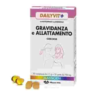 DAILYVIT+ GRAVIDANZA ALLATTAMENTO CON DHA MULTIVITAMINICO E MULTIMINERALE 30 COMPRESSE + 30 PERLE