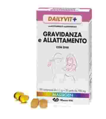 MASSIGEN GRAVIDANZA ALLATTAMENTO CON ACIDO FOLICO MULTIVITAMINICO E MULTIMINERALE 30 COMPRESSE RIVESTITE DA 1,1 G + 30 PERLE DA 700 MG