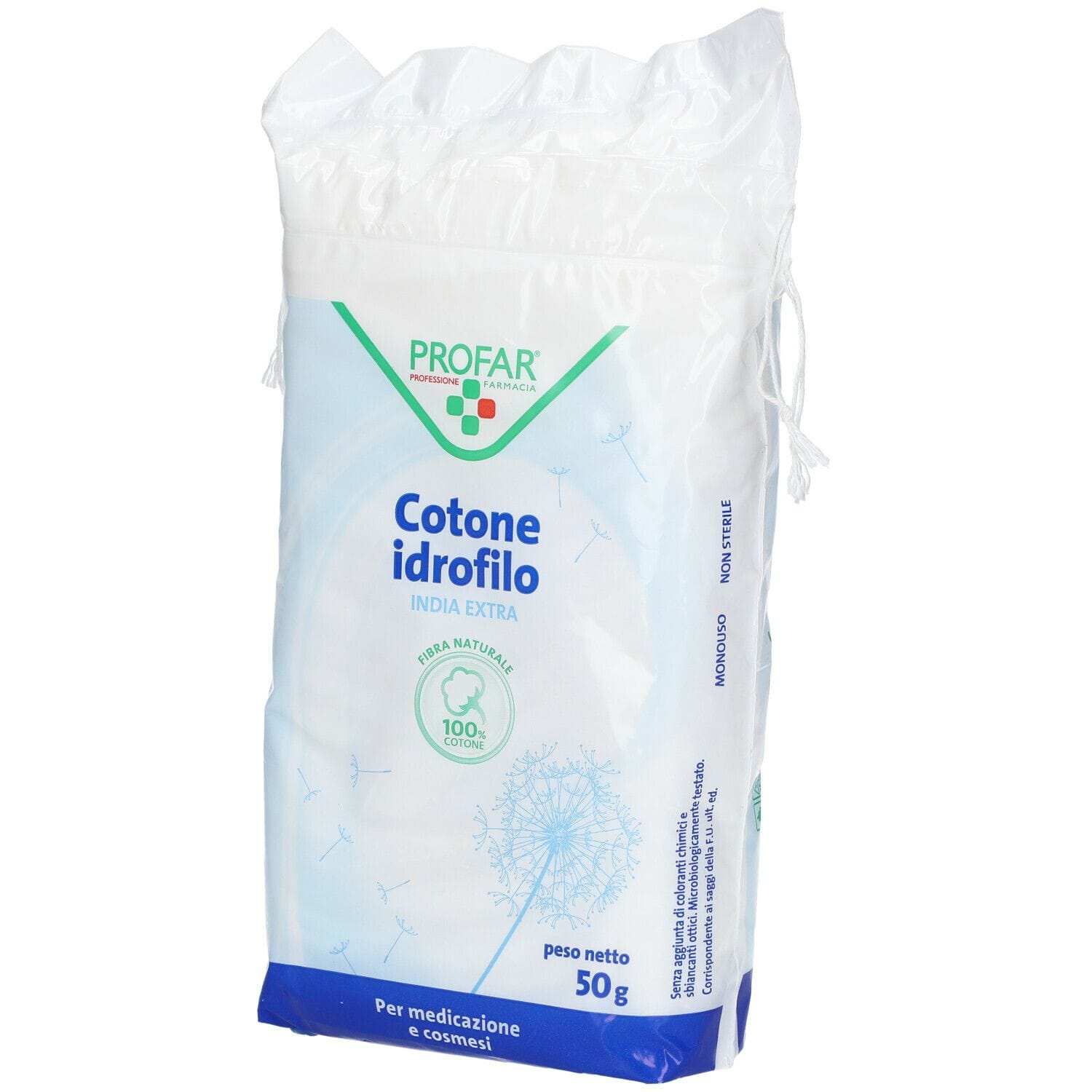 Cotone idrofilo Profar India Extra, puro e candeggiato 50g