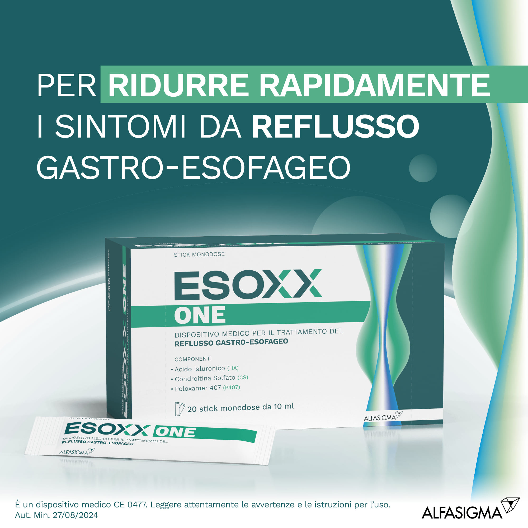 ESOXX ONE 20 BUSTINE STICK PACK 10 ML AROMA UVA