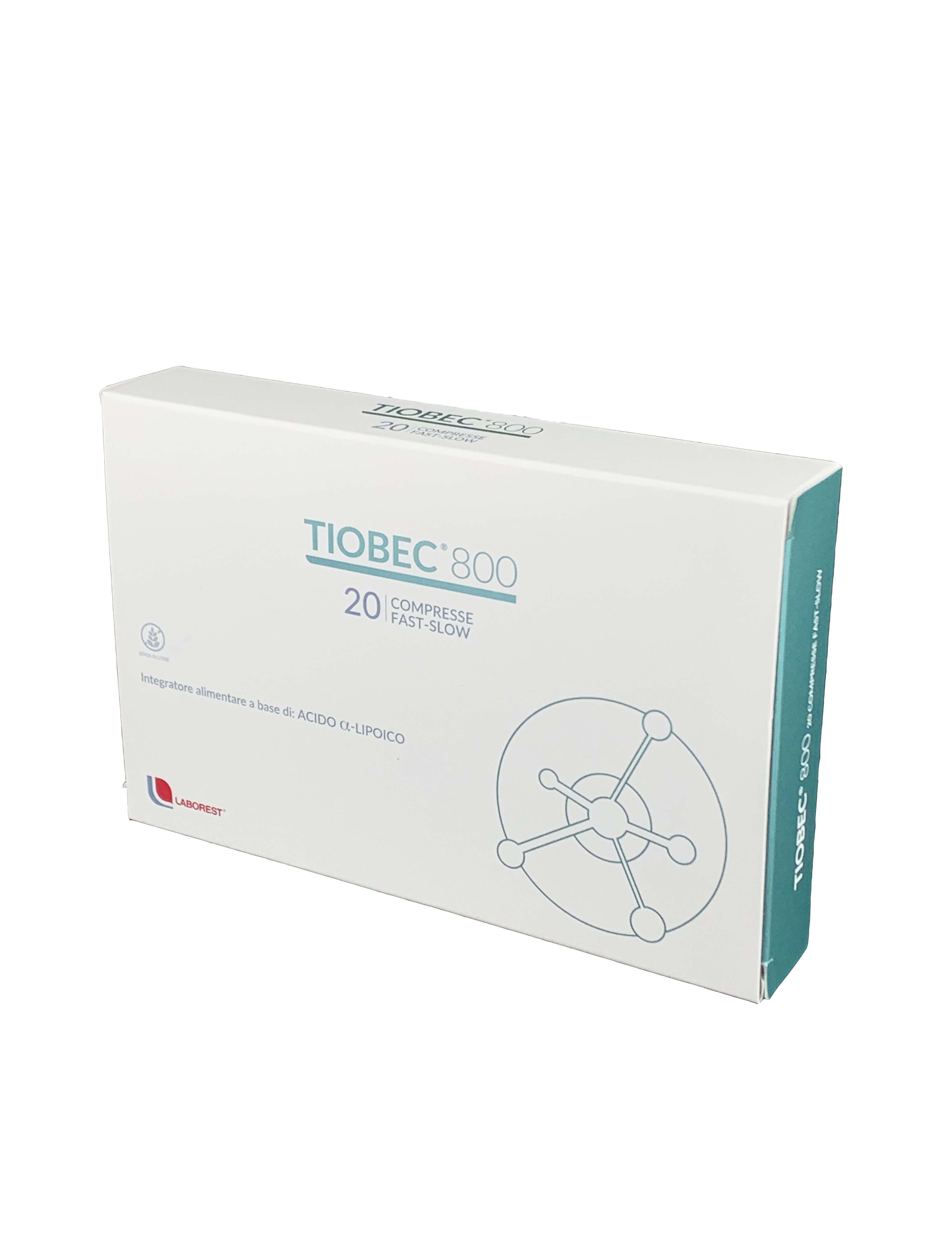 TIOBEC 800 20 COMPRESSE FAST-SLOW SENZA GLUTINE E LATTOSIO