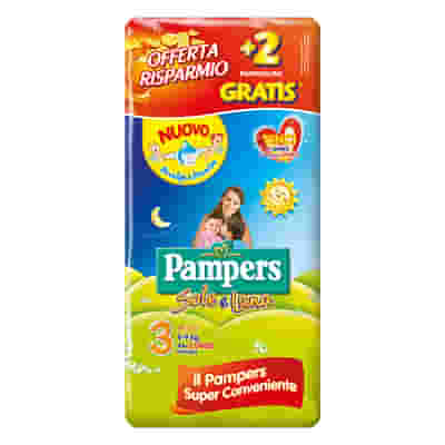 PAMPERS SOLELUNA MIDI 44+2 PEZZI