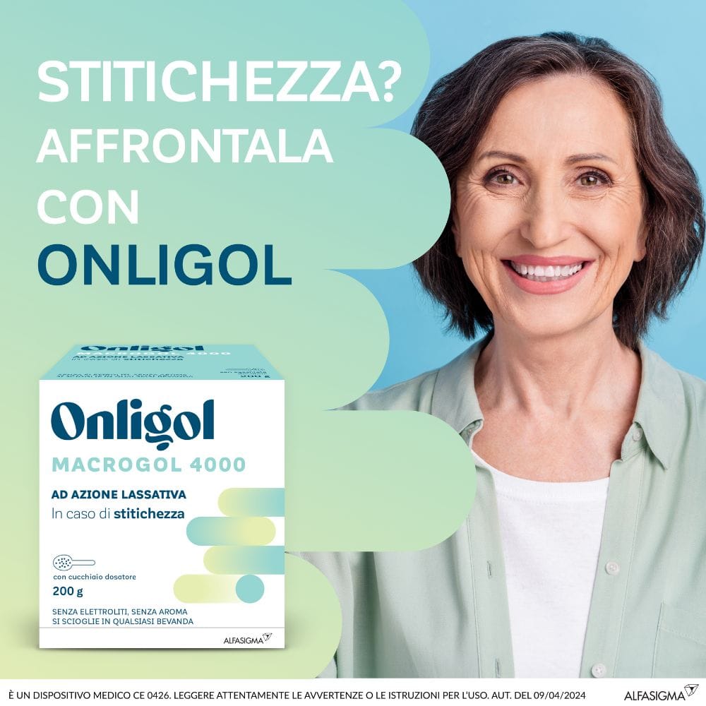 ONLIGOL MACROGOL 4000 200 G CON CUCCHIAINO DOSATORE SENZA ZUCCHERO