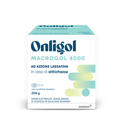 ONLIGOL MACROGOL 4000 200 G CON CUCCHIAINO DOSATORE SENZA ZUCCHERO