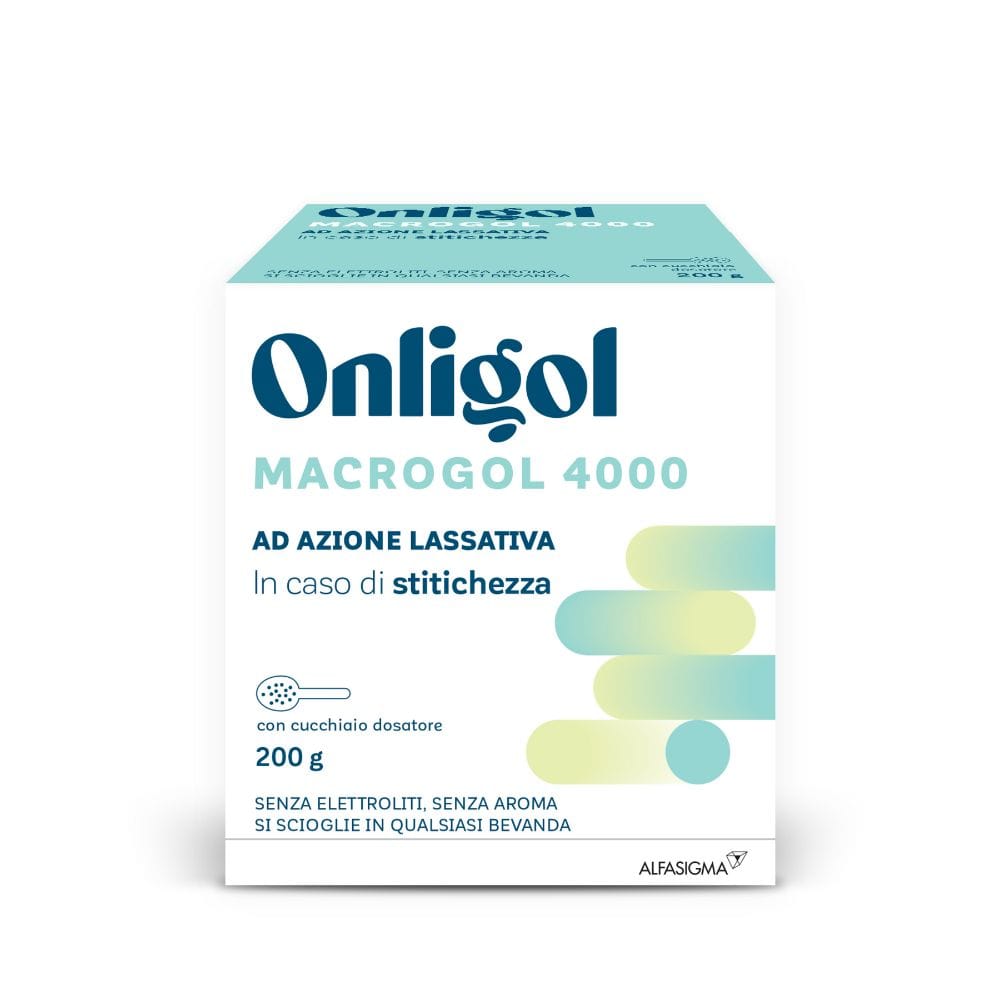 ONLIGOL MACROGOL 4000 200 G CON CUCCHIAINO DOSATORE SENZA ZUCCHERO