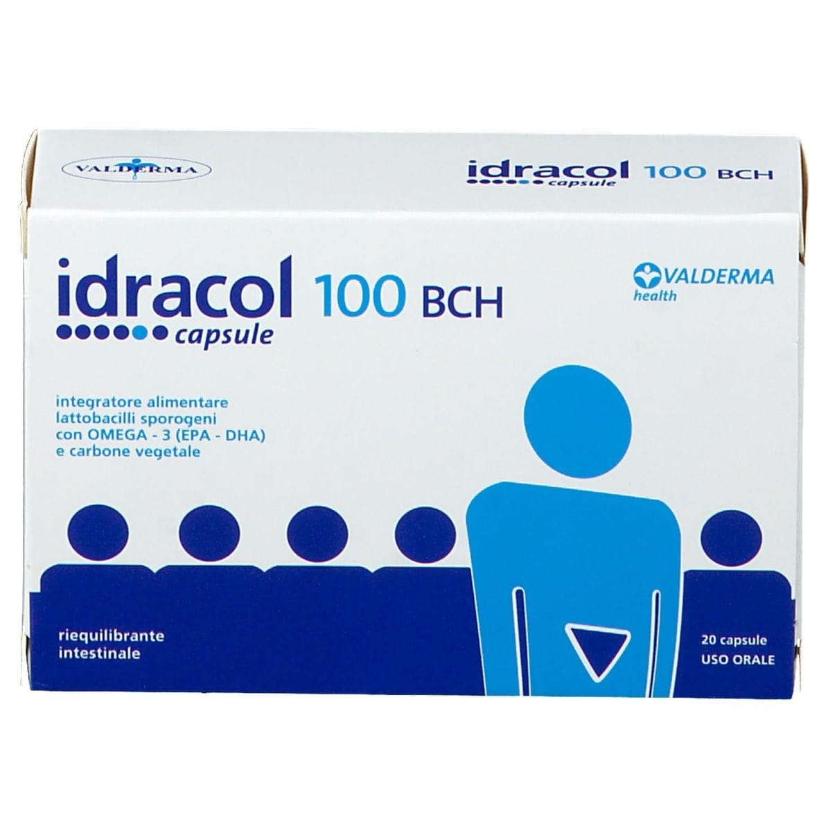 Integratore Idracol 100 BCH Valderma, 20 capsule