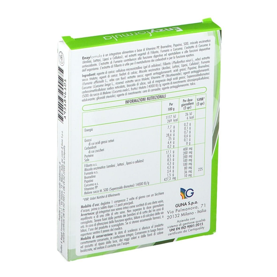 ENZYFORMULA 20 COMPRESSE DEGLUTIBILI