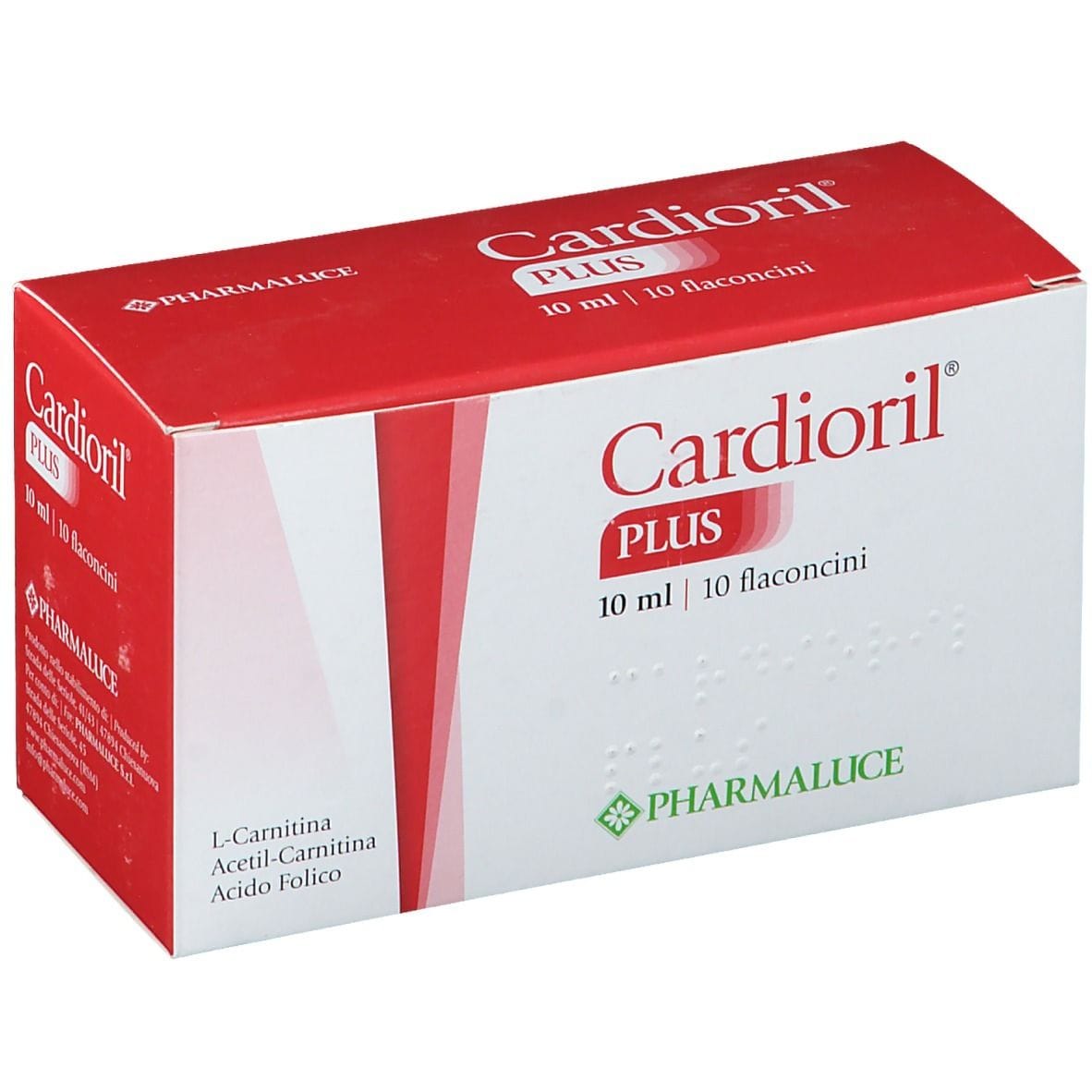 Integratore Cardioril PLUS con L-carnitina e Acido Folico, 10 flaconcini