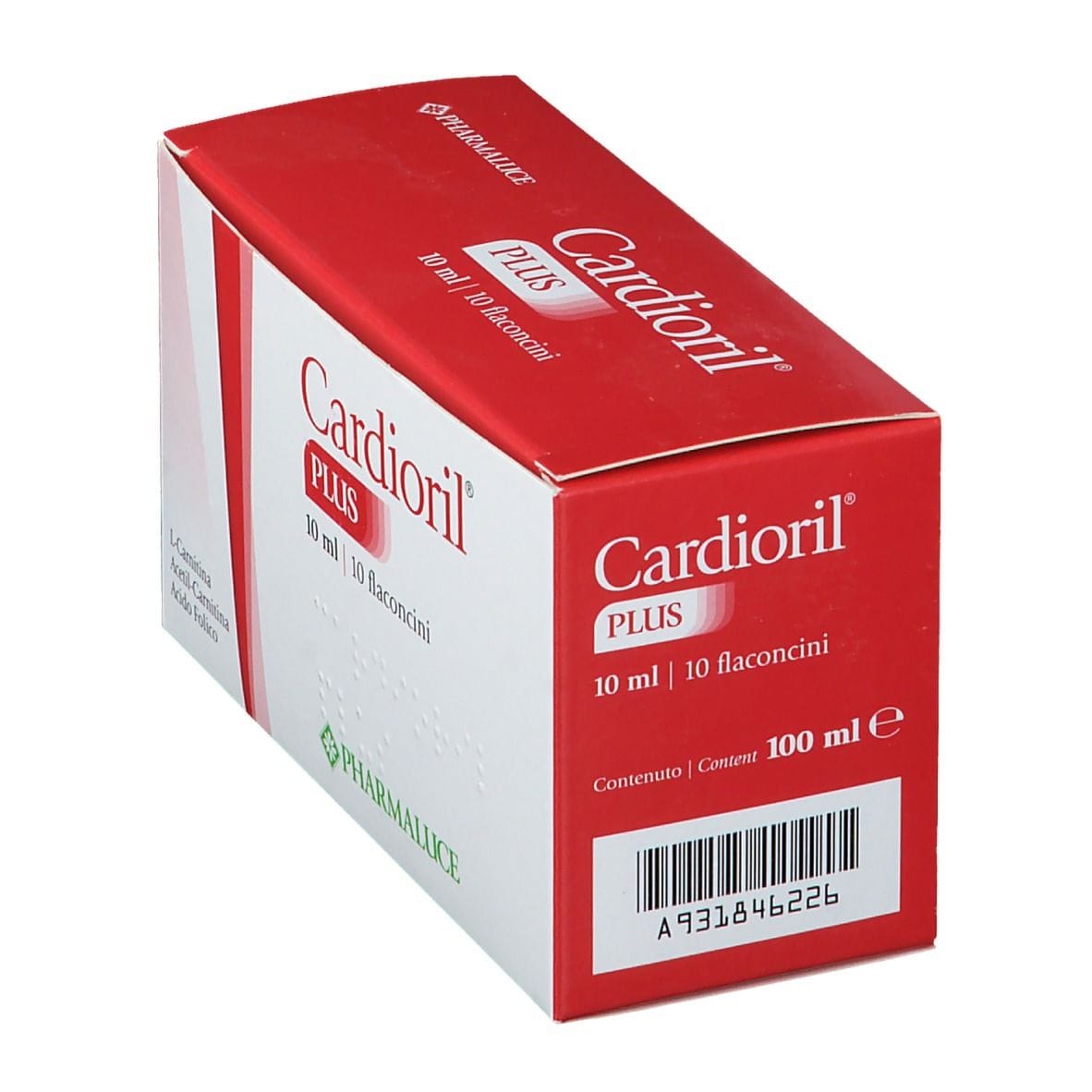 Integratore Cardioril PLUS con L-carnitina e Acido Folico, 10 flaconcini