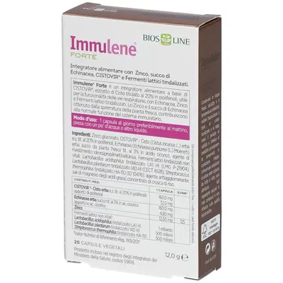 BIOSLINE IMMULENE FORTE 20 CAPSULE BIOSLINE IMMULENE FORTE 20 CAPSULE