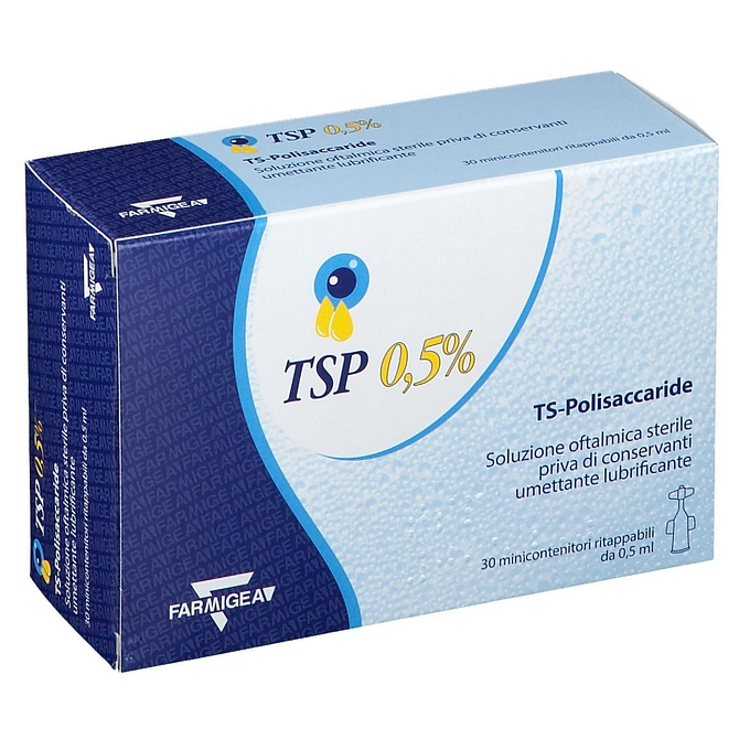 Tsp 0,5% Soluzione Oftalmica Umettante Lubrificante 30 Flaconcini Monodose 0,5 Ml