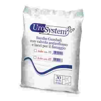 SACCA DI DRENAGGIO DA GAMBA PER INCONTINENZA UROSYSTEM TUBO 10 CM 30 PEZZI