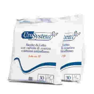 SACCA DI DRENAGGIO DA LETTO PER INCONTINENZA UROSYSTEM TUBO 130 CM CON SCARICO 30 PEZZI