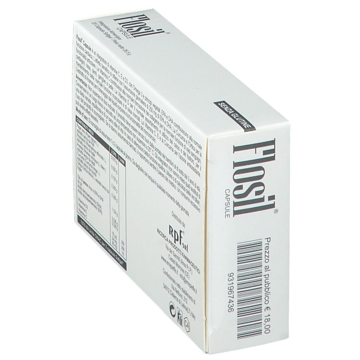 Integratore Flosil con Omega-3 e Vitamine, 20 Capsule