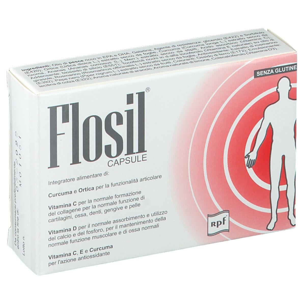 Integratore Flosil con Omega-3 e Vitamine, 20 Capsule