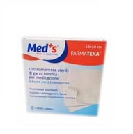 GARZA COMPRESSA IDROFILA MEDS FARMATEXA 2/8 10X10CM 100 PEZZI