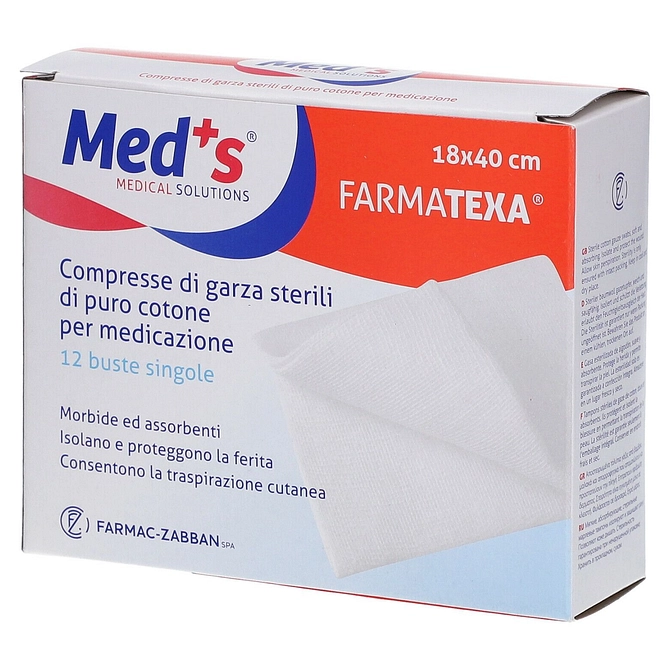 Garza Compressa Meds Farmatexa 12/8 18 X40 Cm 12 Pezzi
