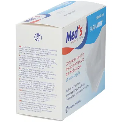 GARZA COMPRESSA MEDS TESSUTO NON TESSUTO 18X40CM 12 PEZZI GARZA COMPRESSA MEDS TESSUTO NON TESSUTO 18X40CM 12 PEZZI