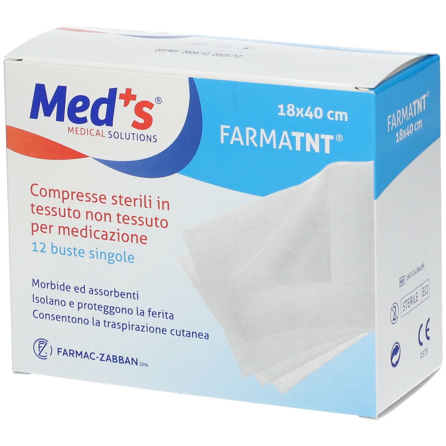 Compressa sterile MEDS in TNT 18x40cm, 12 pezzi