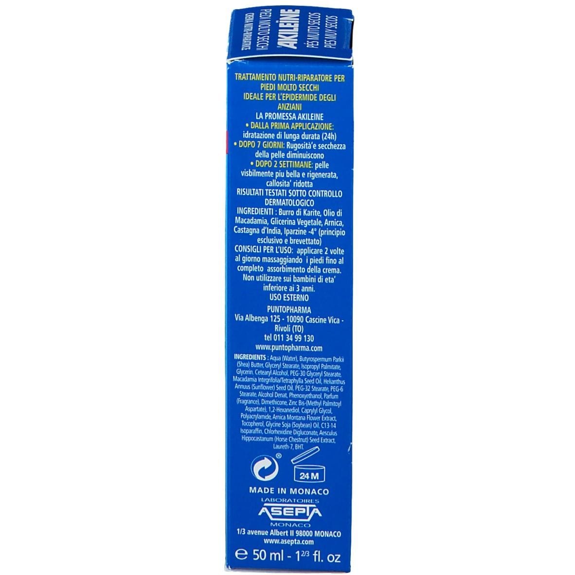 Crema Akileine Blu per piedi secchi e screpolati, 50ml