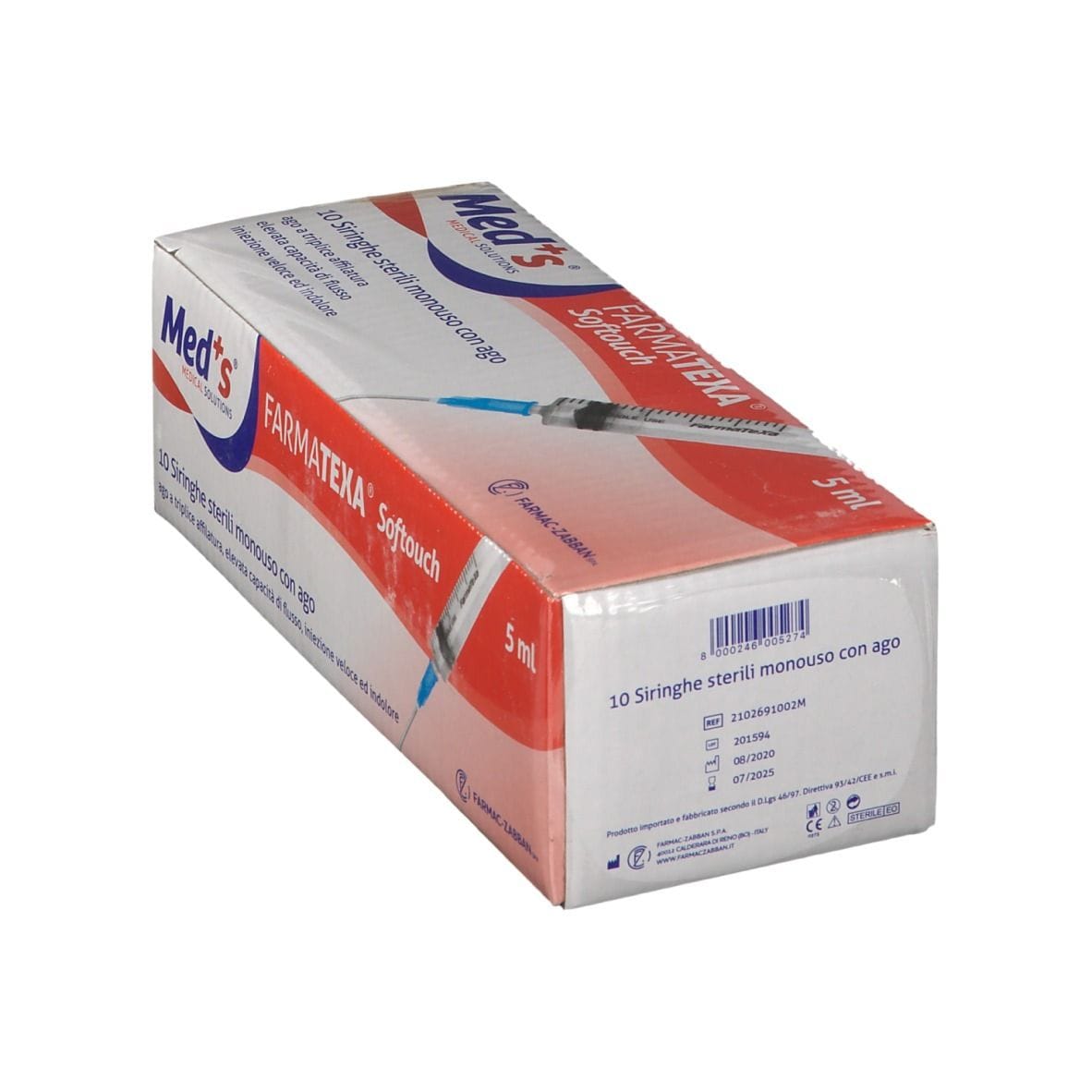 Siringhe monouso MEDS 5ml 14G con ago, 10 pezzi
