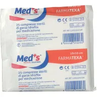 GARZA COMPRESSA IDROFILA MEDS FARMATEXA 12/8 10X10CM 25 PEZZI
