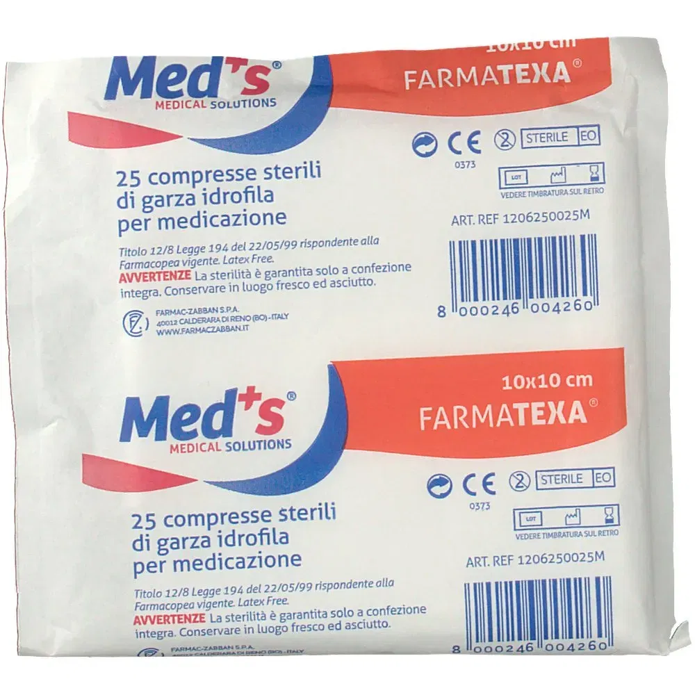 Garza Sterile Farmatexa in Cotone Ipoallergenico 10x10cm