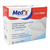 GARZA COMPRESSA IDROFILA MEDS FARMATEXA 12/8 15X15CM 25 PEZZI