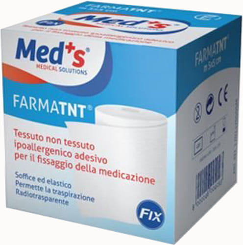 Cerotto Meds Farmatessuto Non Tessuto Tessuto Non Tessuto Fix Ipoallergenico Adesivo 500 X10 Cm