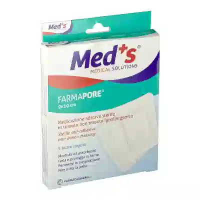 Medicazione adesiva sterile Farmapore 10x9 cm, 5 pezzi