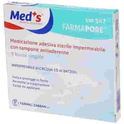 MEDICAZIONE MEDS PORE ADESIVA IMPERMEABILE 5X7CM 5 PEZZI