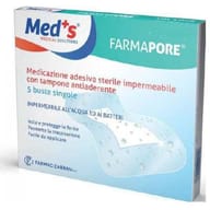 MEDICAZIONE MEDS PORE ADESIVA IMPERMEABILE 10X6CM 5 PEZZI