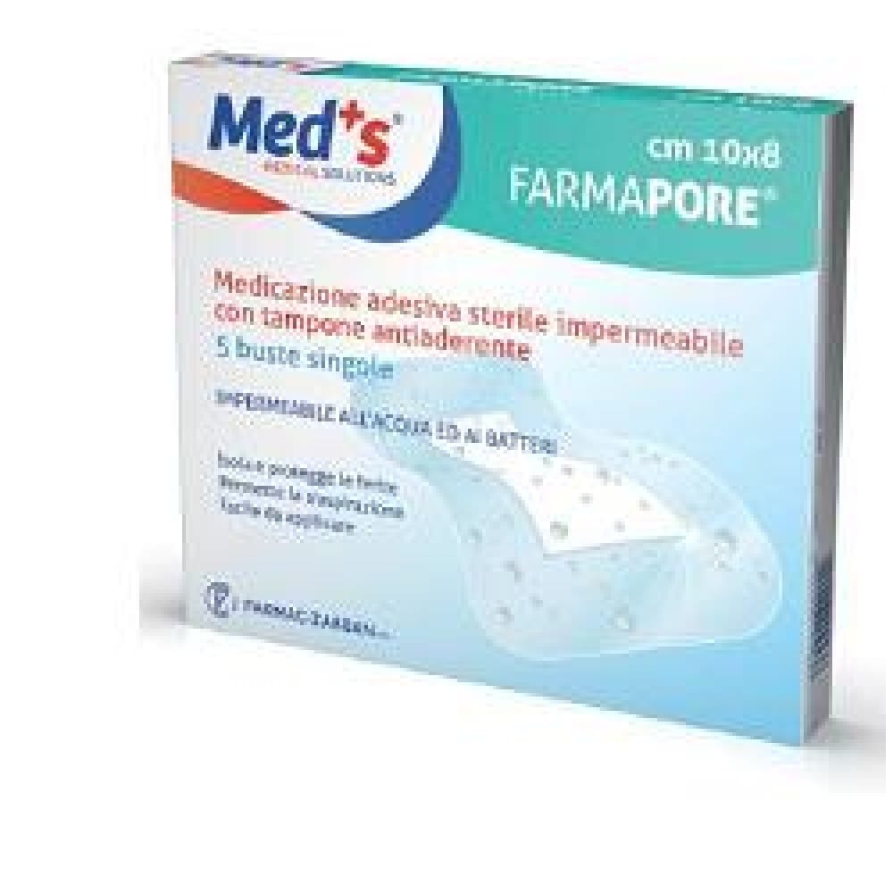 Medicazione adesiva sterile Farmapore impermeabile 10x12cm