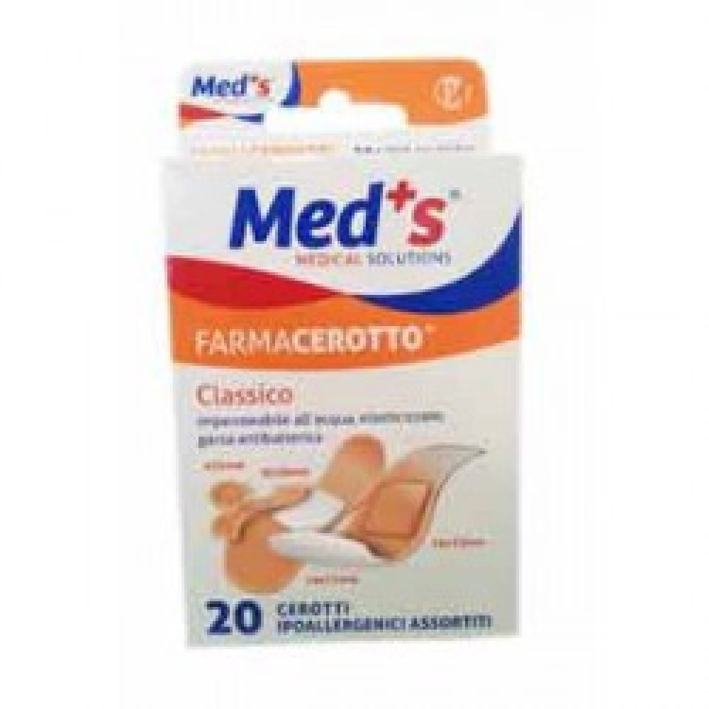 Cerotto Med+S Farmacerotto Classico ipoallergenico, 20 pezzi