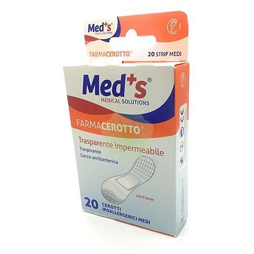 Cerotto Meds Strip Polietilene Ipoallergenico Medio 20 Pezzi