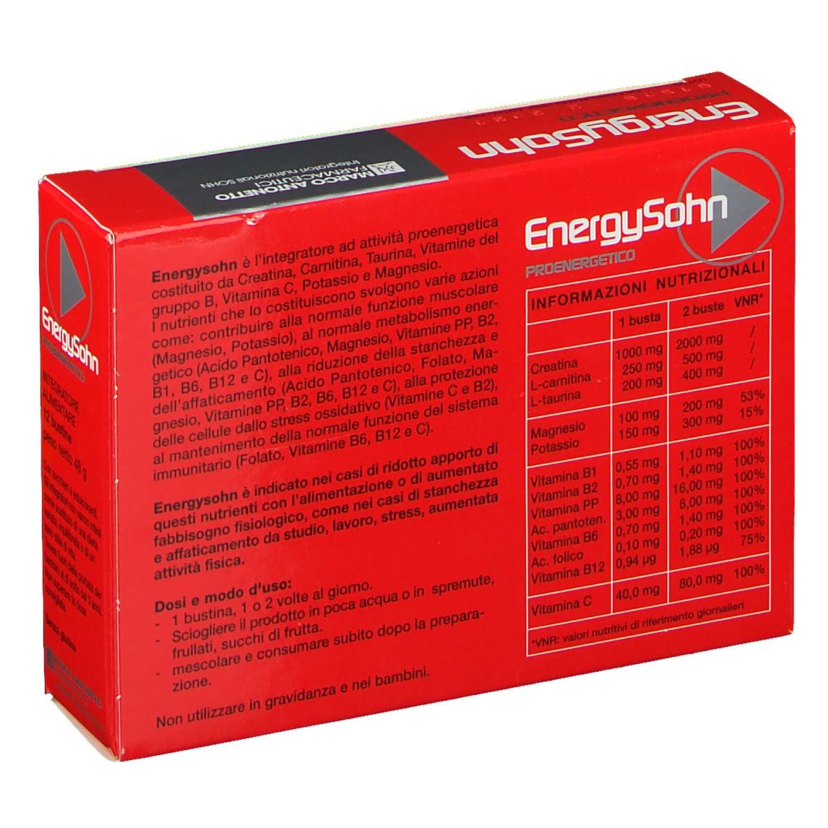 Integratore EnergySohn vitamine e minerali, 12 bustine