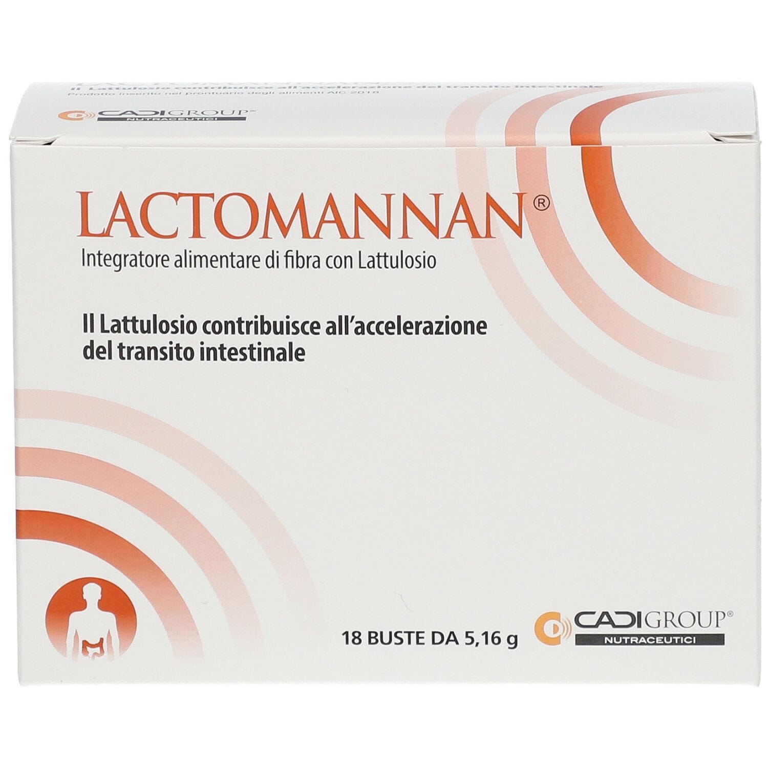 Integratore Lactomannan con lattulosio e glucomannano, 18 bustine