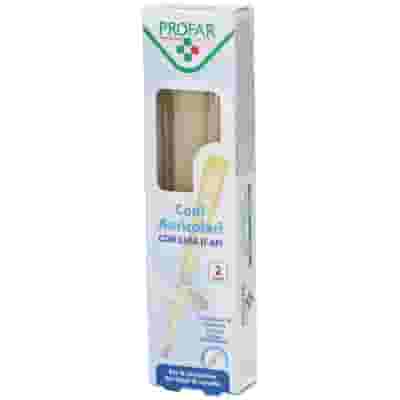Coni Auricolari Profar con Cera d'Api, 2 Pezzi Monouso