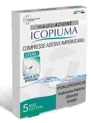 ICOPIUMA GARZA COMPRESSA MEDICATA POSTOPERATORIA 5X7,5 CM 5 PEZZI