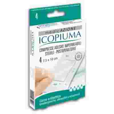 ICOPIUMA GARZA COMPRESSA MEDICATA POSTOPERATORIA 10X7,5 CM 4 PEZZI