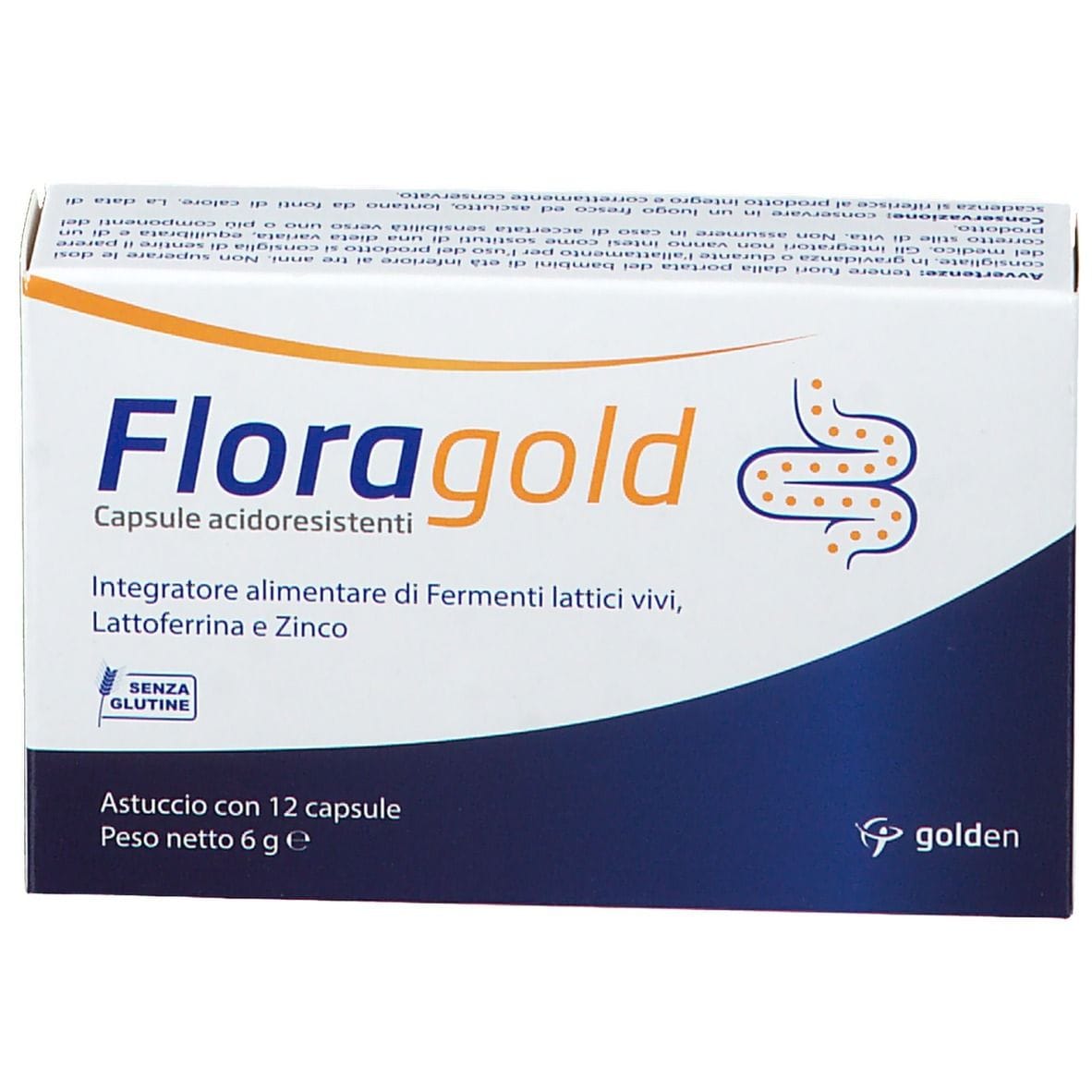 Integratore Floragold con fermenti lattici e zinco, 12 capsule