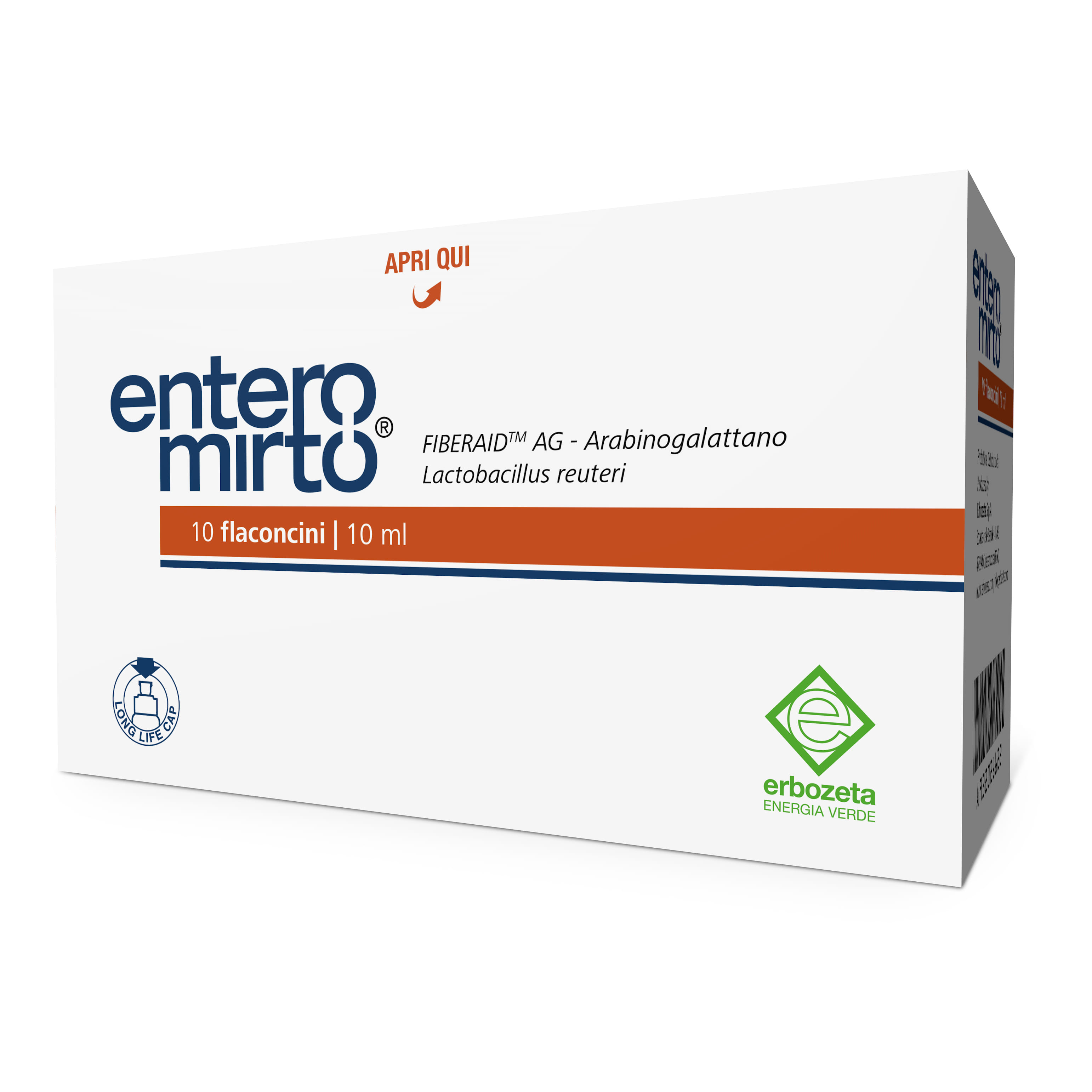 Integratore Entero Mirto con fermenti lattici, 10 flaconcini