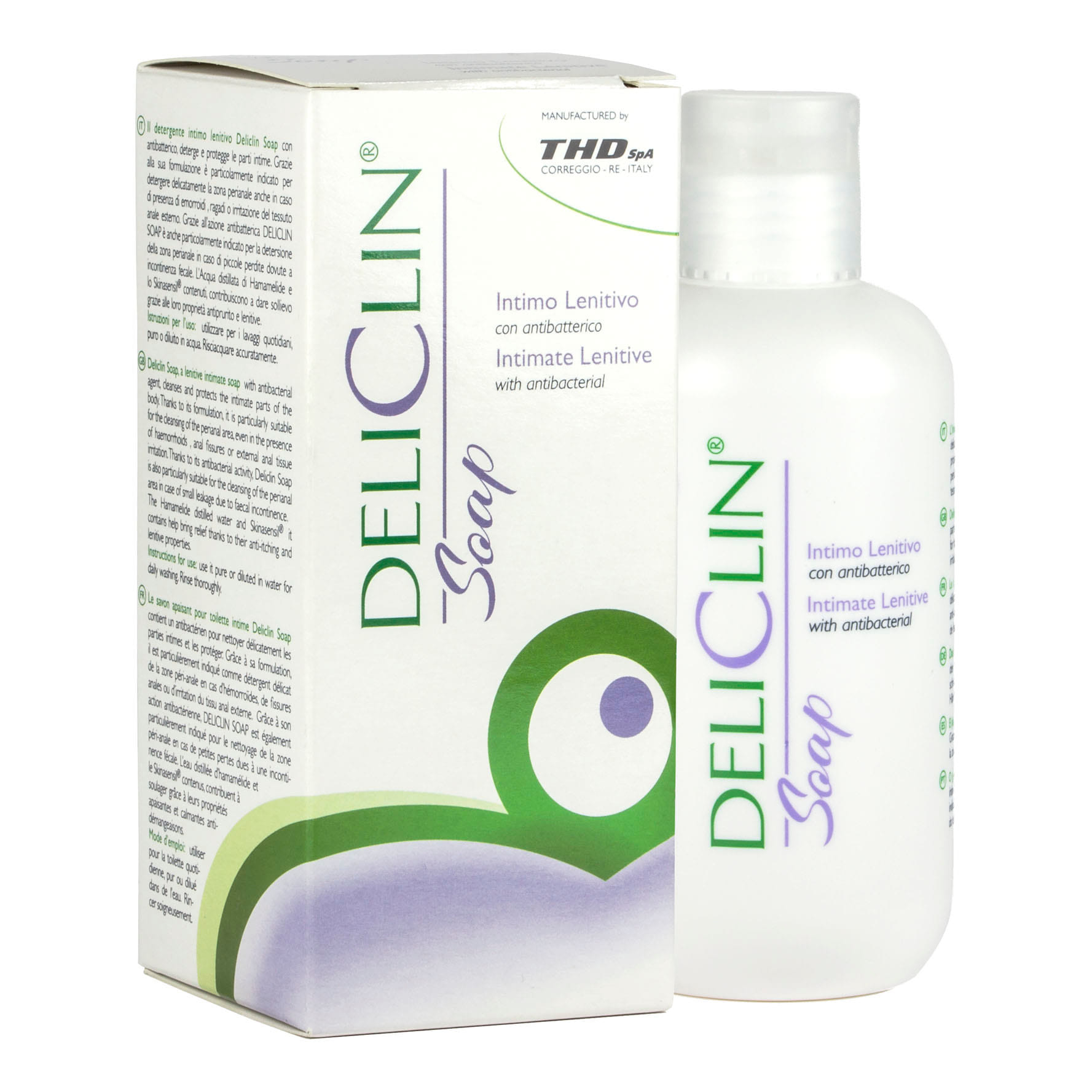 DELICLIN SOAP DETERGENTE INTIMO LENITIVO CON ANTIBATTERICO 200 ML