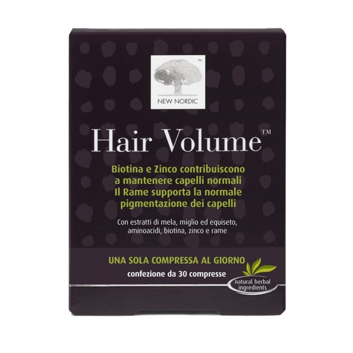 Integratore Hair Volume New Nordic per capelli, 30 compresse