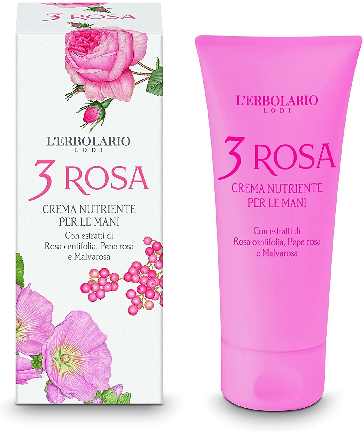 Crema mani nutriente L'Erbolario 3 Rosa con rosa e ceramidi 75ml
