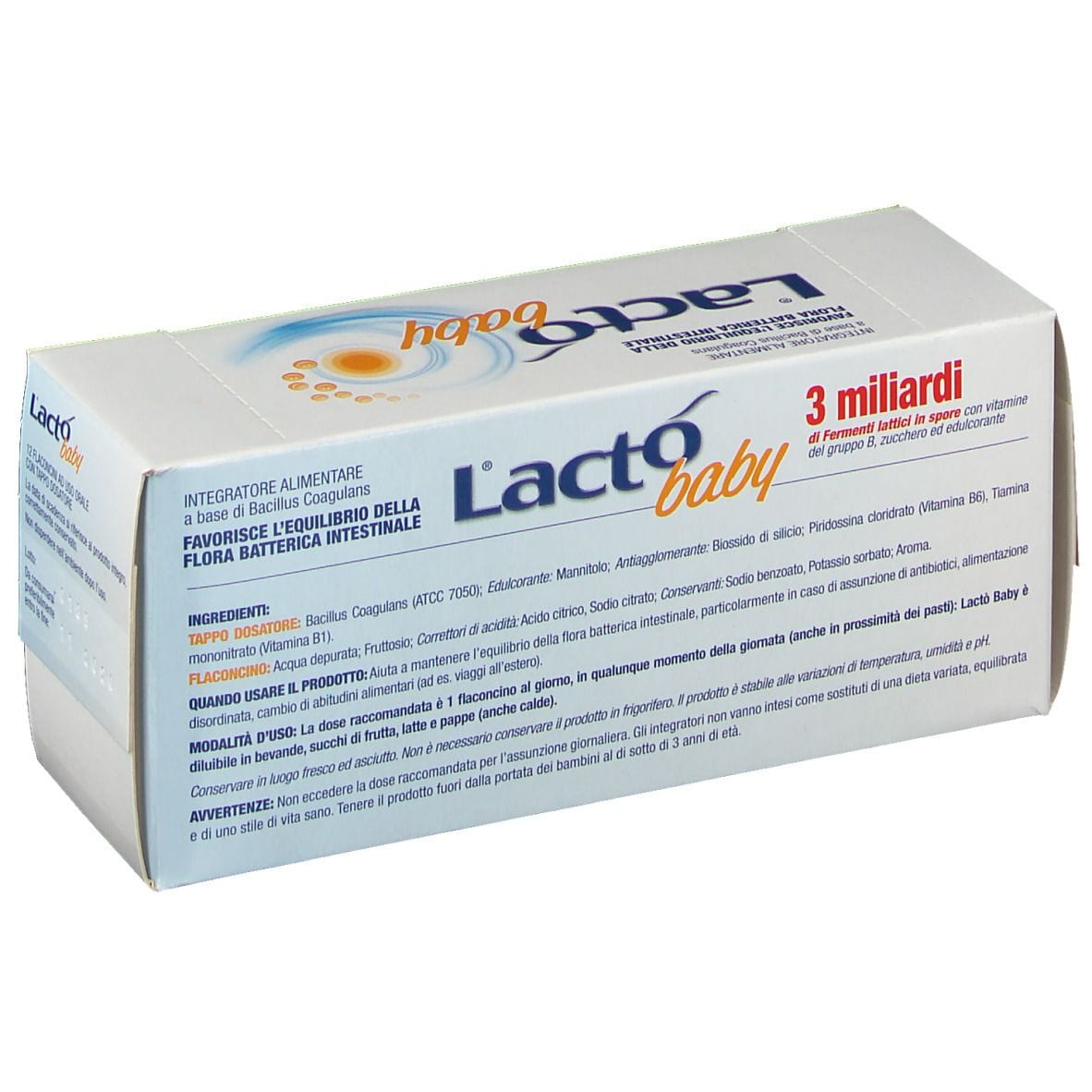 Integratore Lacto Baby per la flora intestinale, 12 flaconcini